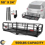 Folding Trailer Hitch Cargo Carrier Basket Luggage Rack Storage For Suv. Fixed Price $149.50.