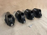 Set X 4 Yakima Lowrider Roof Rack Raised Side Rails Roundbar Towers + Locks Key. Fixed Price $79.95.