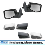 Heated Power Puddle Light Side Mirrors W/ Chrome & Caps Pair For Explorer. Fixed Price $409.95.