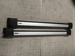 Thule 7603 Aeroblade Edge Roof Rack Bar Pair Silver - With KIT4023 For Bmw. Fixed Price $199.00.