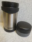 Thermos 16 Oz. Insulated Stainless Steel Food Jar Gray/black Travel Lunch. Fixed Price $13.87.