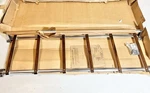 Vintage Deck Trunk Roof Luggage Rack Assembly Chrome And Wood 48X14. Fixed Price $375.00.