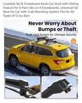 Lockable & Snowboard Racks Car Roof With Sliding Feature For 6 Pairs Skis. Fixed Price $69.00.