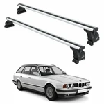 For Bmw Series E34 (1987-1995) Roof Rack Cross Bars Fix Point Silver. Fixed Price $328.00.