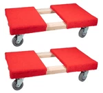2PK 19"X32" Carpeted Furniture Dolly Wheels 1000 Lbs.w/ 3.5"X4" Swivel Casters. Fixed Price $204.99.
