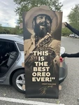 Post Malone's Oreo Taste Twist Display Stand Up 6FT 7 Inches Tall 30 Wide. Fixed Price $80.00.