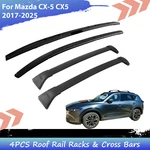 4PCS Roof Rail Racks+cross Bars For Mazda CX-5 CX5 2017-2025 Aluminum. Fixed Price $199.00.