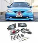 Fits 01-03 Honda Civic 2/4DR Coupe/sedan Fog Lights (clear) + Switch Harness. Fixed Price $59.99.
