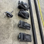 Thule 450 Rapid Crossroad Foot Pack 50" Square Bars + Key Cargo Rack Used. Fixed Price $199.00.