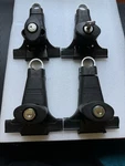 Yakima 1A Raingutter Roof Rack Towers (4) W/ Locks & Key ,boots Spares,. Fixed Price $149.00.