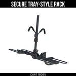Curt Locking 2-BIKE Hitch Rack, Tray-style, Fits 1-1/4 & Inch Receivers. Fixed Price $319.91.