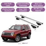 Erkul Roof Rack Cross Bars For Jeep Liberty 2002-2007 Raised Rails Silver. Fixed Price $159.90.