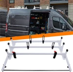 Van Roof Ladder Rack W/cargo Roller Fit For Ram Promaster 2013-2024 White Bars. Fixed Price $279.99.