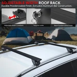 J2 Engineering Pair 32" - 48.5" Adjustable Roof Cross Bars 49"L Black Aluminum. Fixed Price $101.99.
