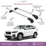 Fits Bmw X5 2019-2026 With Factory Rails 2PCS Roof Rack Cross Bars 165 Lbs. Fixed Price $125.91.