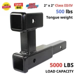 Dual Hitch Receiver Extension Adapter Trailer Towing Bicycle Rack Cargo Carrier. Fixed Price $60.14.