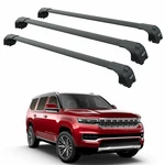 For Jeep Wagoneer (2021-2026) Roof Rack Cross Bars Flush Rail, 3QTY Black. Fixed Price $308.00.