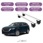 Erkul Roof Rack Crossbars For Mazda CX-9 2016-2023 Naked Aluminum Silver. Fixed Price $260.91.