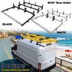 Van Ladder Rack W/36" Rear Roller Fit Ford Transit 150/250/350 Black White. Fixed Price $239.00.