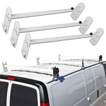 Removeable 3 Bar Van Roof Ladder Rack Heavy Duty Steel For Top Carrier White. Fixed Price $88.38.