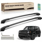 Black Aluminum Roof Rack Rail Cross Bars Carrier For Jeep Renegade Bu 2015-2023. Fixed Price $44.99.