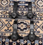 Set 4 - Thule 300 Rain Gutter Roof Rack Towers W/ Locks & Key Square Bars. Fixed Price $124.00.