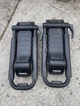 1 Pair Thule 848 Hull-a-port Xt Kayak Carrier Roof Rack Black (clamp Style). Fixed Price $199.90.
