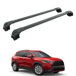 For Toyota Corolla Cross (2022-2026) Roof Rack Bars Flush Rail, Black. Fixed Price $228.00.