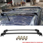 Fits 11-16 Jeep Compass Oe Style Roof Rack Cross Bar Black Abs Aluminum. Fixed Price $59.99.