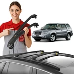 Subaru Forester Sg 2003-2007 Roof Rack Cross Bars Black Raised Rails Pair Turtle. Fixed Price $175.00.