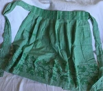 Green Gingham Fabric Half Apron Cross-stitch Design (approx 20 Length) Vintage. Fixed Price $10.99.