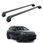 For Volkswagen Tiguan (2024-2026) Roof Rack Cross Bar Raised Rails, Black. Fixed Price $208.00.