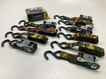 (5) Cargoloc 1" X 8' Ratchet Tie Down Straps W/ Coated Hooks - 1000LBS, Feet. Fixed Price $19.95.