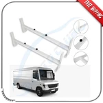 Universal 55" Roof Rack 2X Van Ladder Cross Bar Carrier White Removable Usa. Fixed Price $66.38.