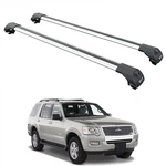 Ford Explorer 4 U251 (2005-2010) Roof Rack Cross Bars Raised Rail Silver. Fixed Price $208.00.