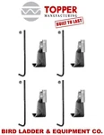 Topper Galvanized Rack (4) 7" J-bolts Gutter Clips Ladder Parts. Fixed Price $120.00.