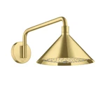 Hansgrohe Head Shower Axor Front With Arm 26021950 Brushed Brass. Fixed Price $1730.44.