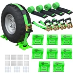4 Pack Wheel Chock Tie Down Kit Trailer Etrack System For Utv Atv. Fixed Price $93.46.