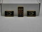 Lot Of 3 100 Mills .999 Fine Gold Clad Troy Ounce Bars Buffalo Cross. Fixed Price $29.99.