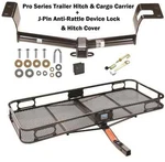 Trailer Tow Hitch + Cargo Basket Carrier Fits 12-16 Honda Crv Silent Pin. Fixed Price $513.99.