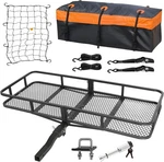 Weize Folding Hitch Mount Cargo Carrier Basket 60" X 20" 6" With Waterproof. Fixed Price $253.11.