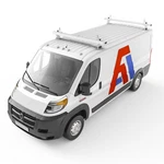 AX302 Aluminum Bar 72'' Van Ladder Roof Rack With Front Wind Deflector. Fixed Price $299.99.