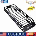 64" Rooftop Cargo Carrier Basket Motoring Rack Mount Black. Fixed Price $127.00.
