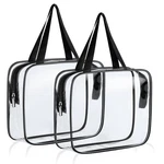 Aucuu Clear Travel Bags For 11.81 X 8.66 3.94 Inches, #4 2PCS Black. Fixed Price $14.73.