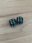 2X Black Teal Dice Valve Stem Caps Car Truck Suv Bike Bicycle Bmx Motorcycle. Fixed Price $18.95.
