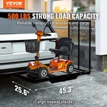Hitch Mount Cargo Carrier, 45.3" X 25.6" Iron Rack With Folding Ram. Fixed Price $181.68.