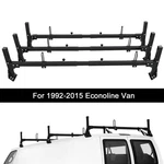 Fit Ford Econoline Van 3 Bar 1992-2015 Ladder Roof Racks Steel Black. Fixed Price $189.99.