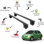 Bare Roof Rack Cross Bars Set For Nissan Micra / March K12 5 Door 02-10 Black. Fixed Price $208.91.