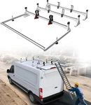 Melipron Cargo Van Roof Ladder Rack W/ Rear Roller Ford Transit 150 250 350. Fixed Price $359.00.