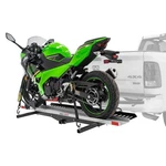 Black Widow Heavy Duty Hitch Mount Motorcycle Carrier, Steel Track & Ramp (used). Fixed Price $211.61.